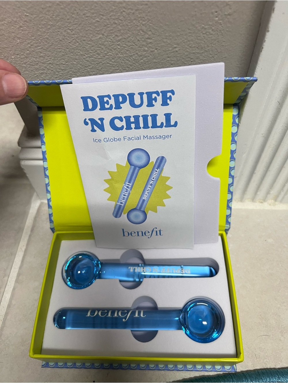 Benefit Depuff 'N Chill Ice Globe Facial Massagers — Blue